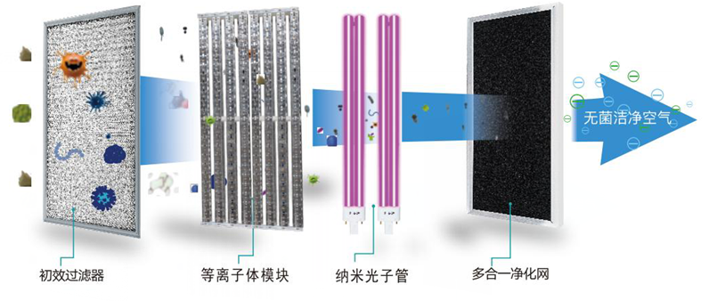 等離子空氣凈化消毒機凈化原理